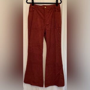 Elegant Rust Boot Cut Flare Pants